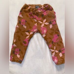 Brown and Pink Souris Mini girls sweatpants 18-24mo